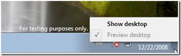 Superbar Windows 7 Desktop anzeigen