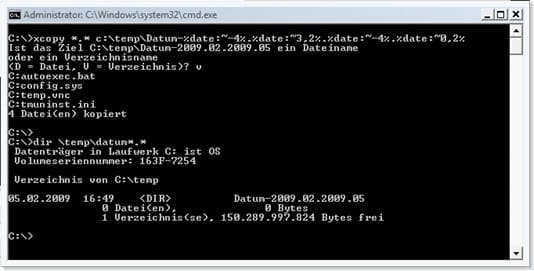 Datum umformatieren in Batch Datei