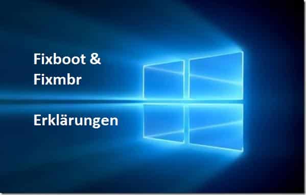 FIXMBR und FIXBOOT Erklärungen