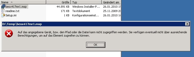 datei-oeffnen-fehlermeldung Datei öffnen Fehlermeldung - Auf das angegebene Gerät, bzw. den Pfad oder die Datei kann nicht zugegriffen werden.
