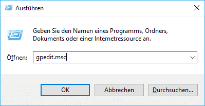 gpedit.msc aufrufen