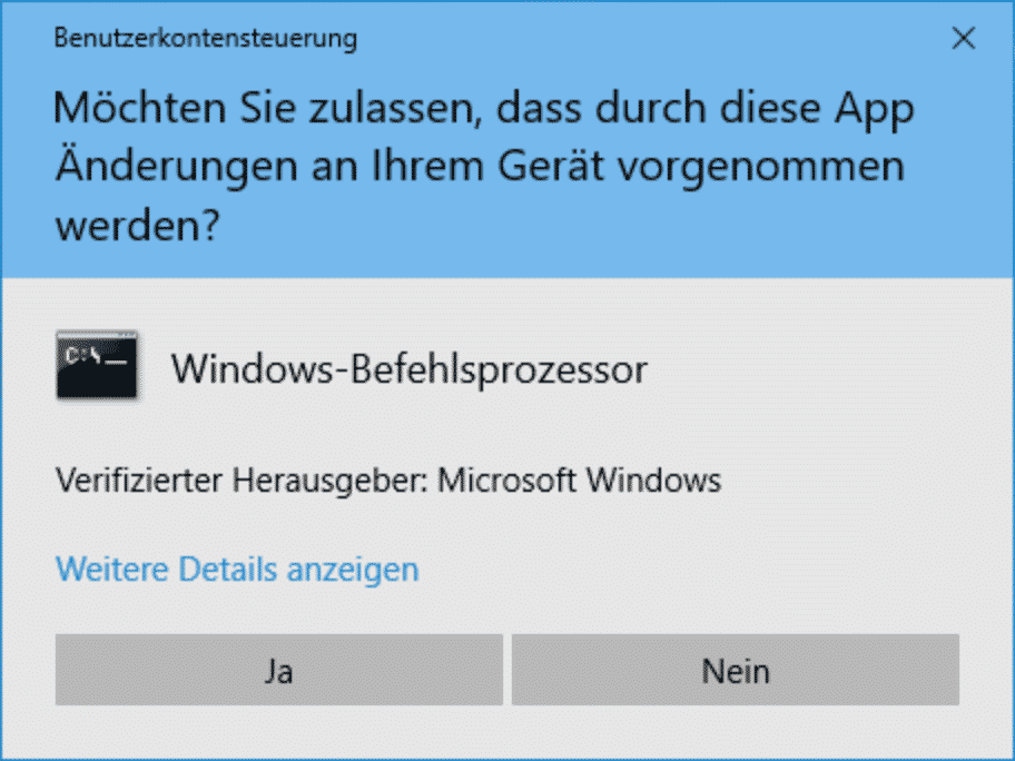 UAC (Benutzerkontensteuerung) per Kommandozeile ein-/ausschalten