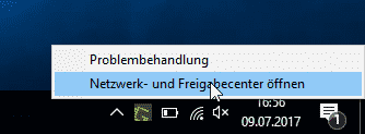 Schnelles Öffnen der Netzwerkverbindungen in Windows 7, 8.1 und Windows 10