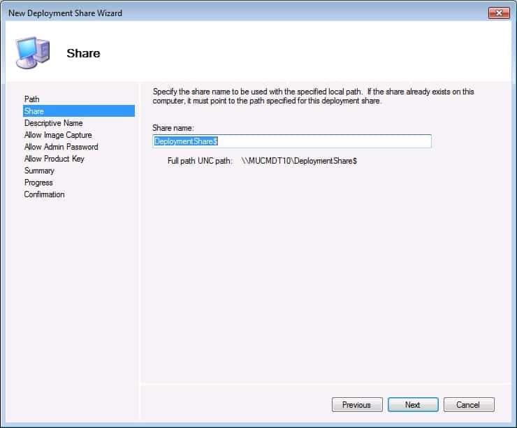 mdt-share-deployment-share
