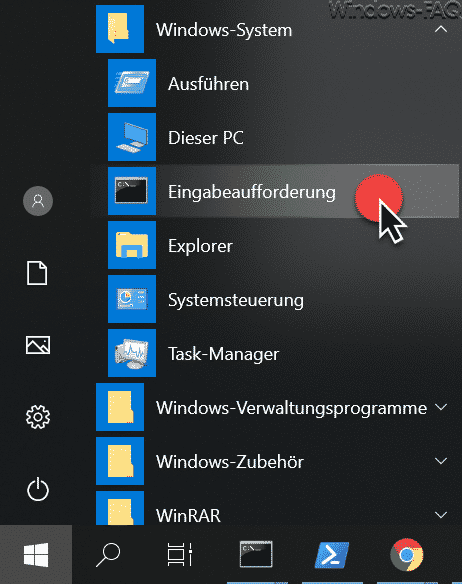 Windows 7 DOS-Eingabeaufforderung (CMD) aufrufen