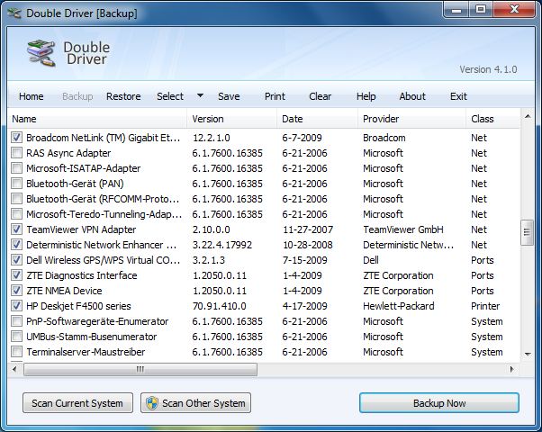 Treiber Backup und Restore mit Double Driver