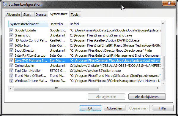 java_msconfig Java MSConfig