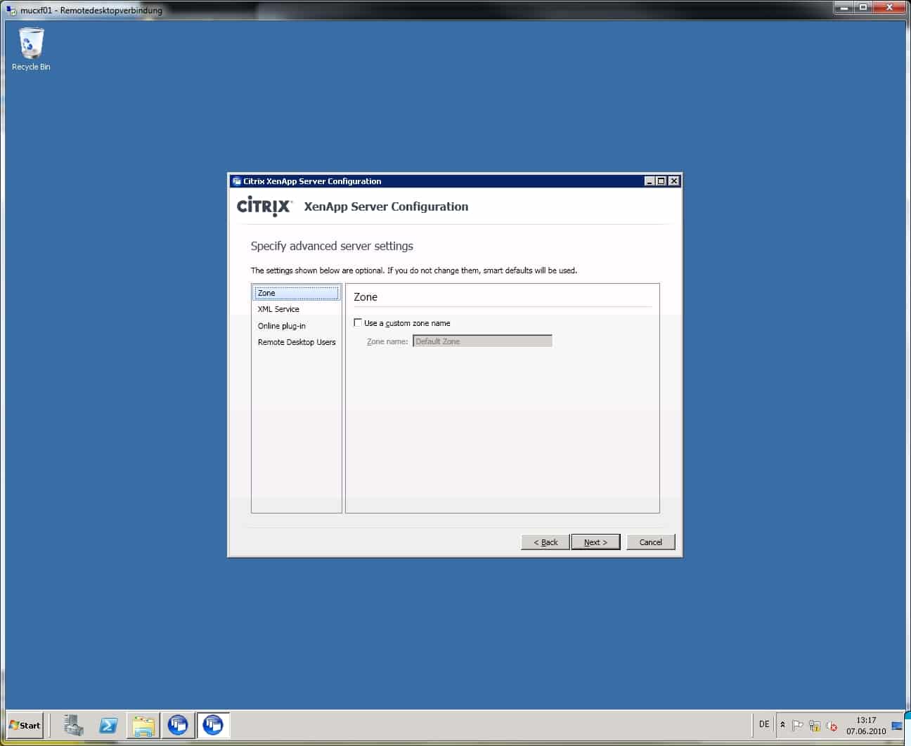 xenapp6-advanced-server-setting