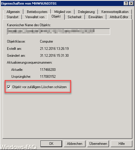 Organisationseinheiten (Container) trotz Schutz im Active Directory löschen