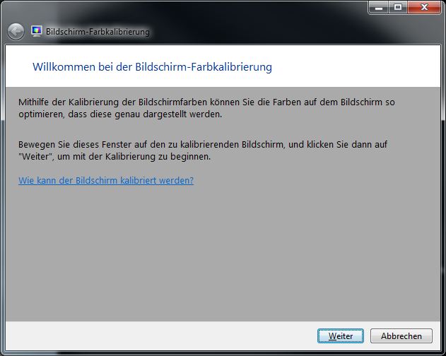 Bildschirm Farbkalibrierung