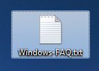Windows FAQ Textfile Textdatei