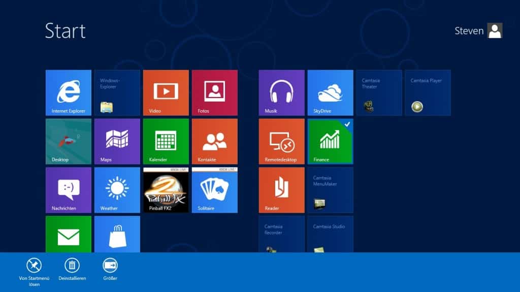 Windows 8 Rechtsklick Menüband Startmenü App Windows 8 Rechtsklick Menüband Startmenü App
