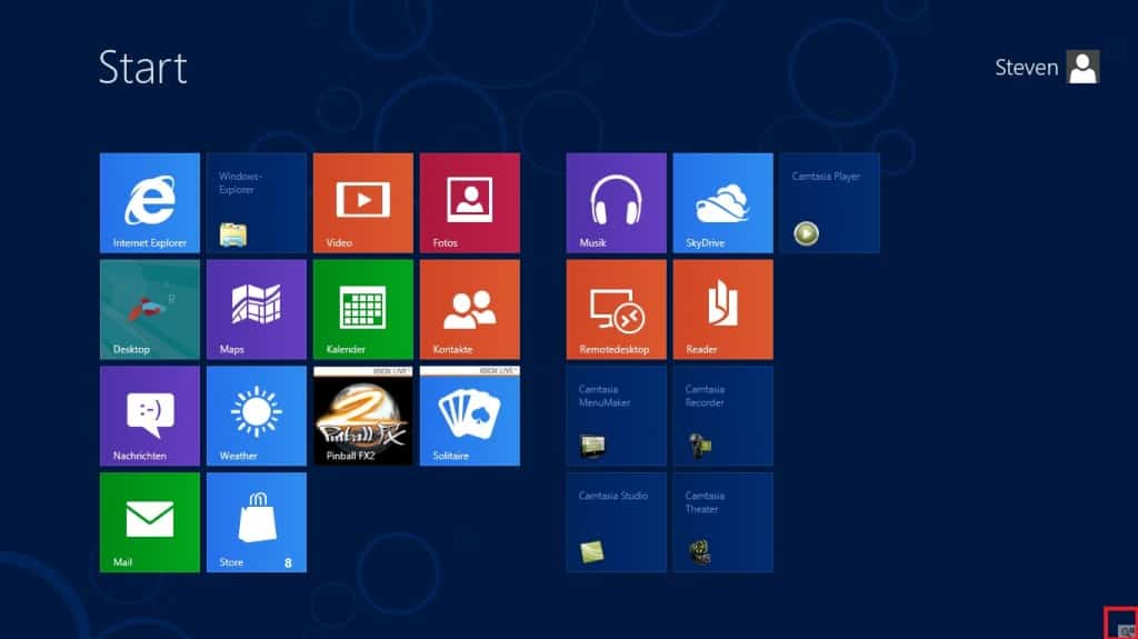 Windows 8 Seiten und Ecken Ansicht verkleinern Windows 8 Seiten und Ecken Ansicht verkleinern