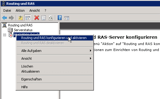 Routing & Ras einrichten Teil 1 Routing & Ras einrichten Teil 1