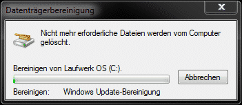 Bereinigen der Windows Updates Bereinigen der Windows Updates
