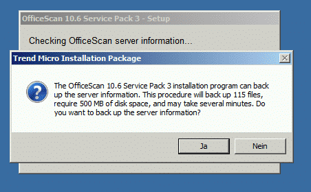 OfficeScan 10.6 SP3 Installation Hinweis OfficeScan 10.6 SP3 Installation Hinweis