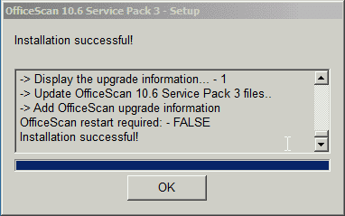 OfficeScan 10.6 SP3 Installation Successfull OfficeScan 10.6 SP3 Installation Successfull