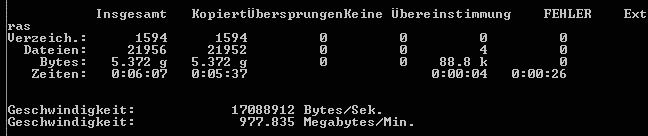 Robocopy ohne MT Parameter Robocopy ohne MT Parameter