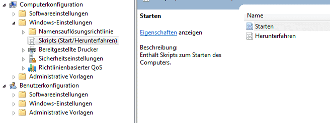 Gruppenrichtlinie Startscript Gruppenrichtlinie Startscript