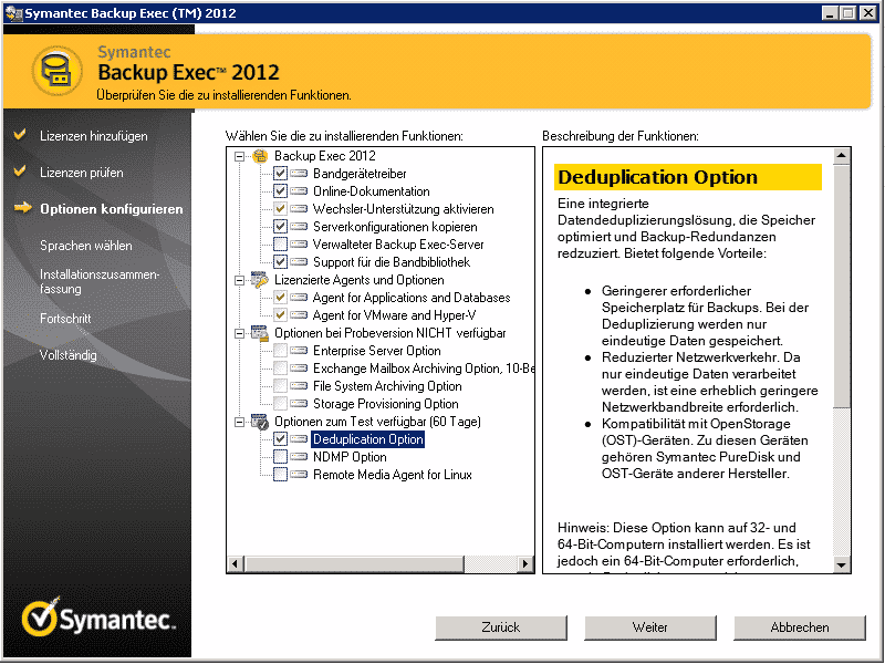 Symantec Backup Exec 2014 Deduplication Option