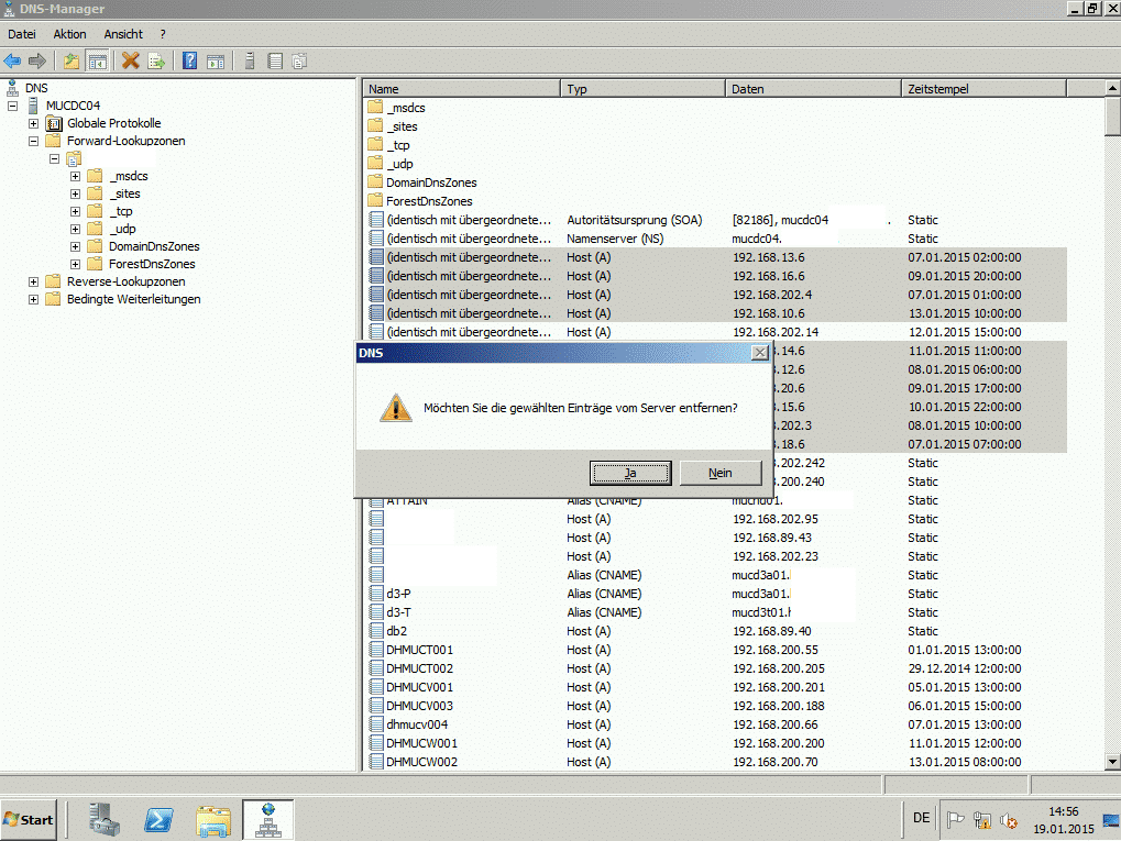 DNS Host A entfernen