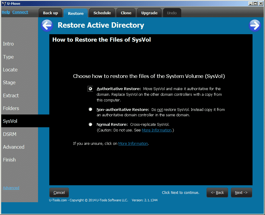 UMove Authoritative restore