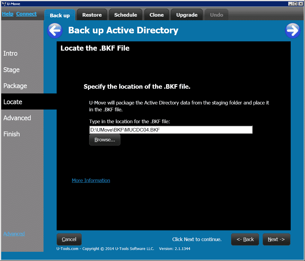UMove Backup BK fileF