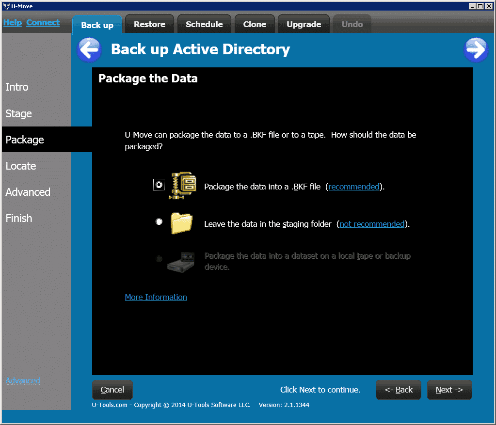 UMove Backup BKF