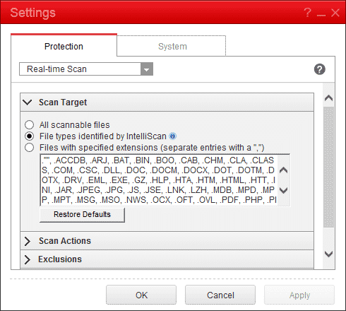 OfficeScan 11 Settings
