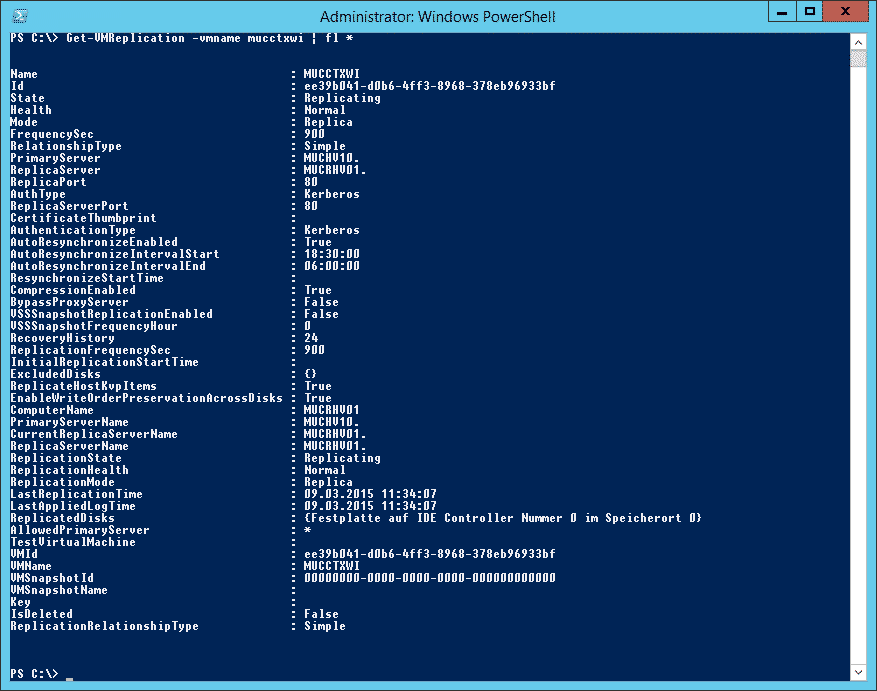 PowerShell Hyper-V Replication