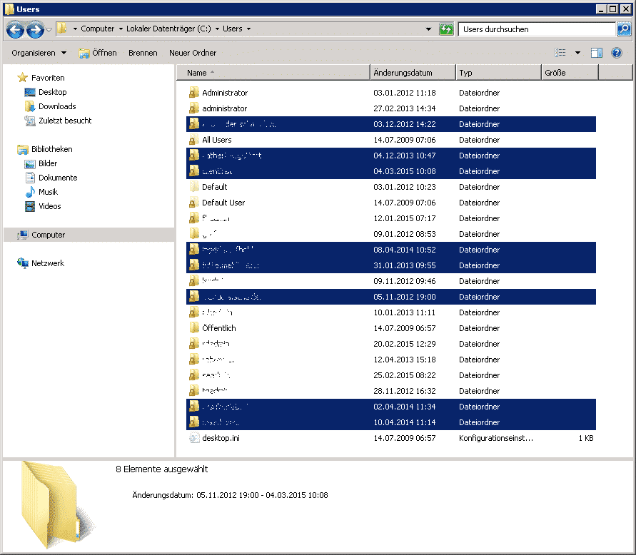 Userprofile auf Fileserver