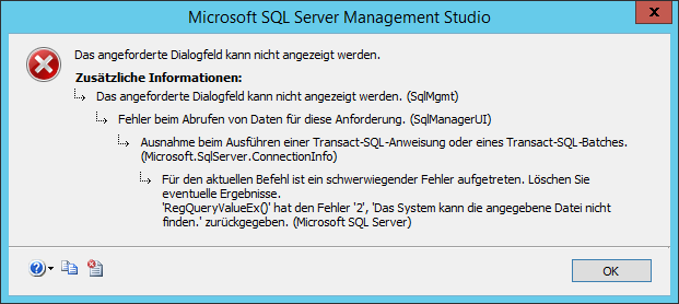 SQL Management Studio Datenbank Eigenschaften
