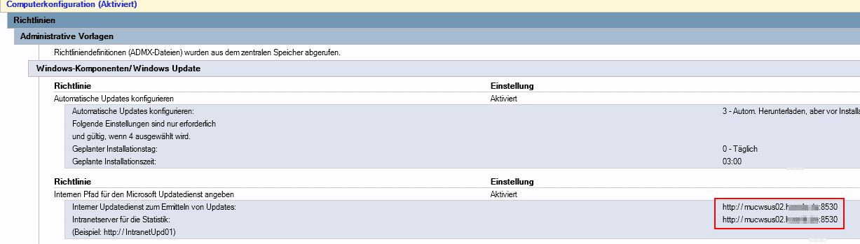 WSUS GPO