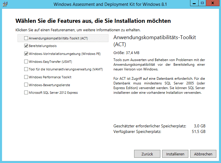 Windows ADK Features