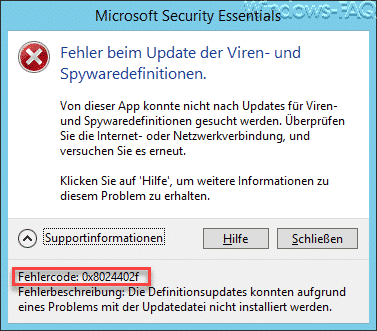 Fehlercode 0x8024402f