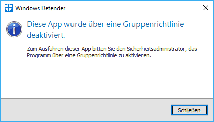 Windows Defender komplett deaktivieren