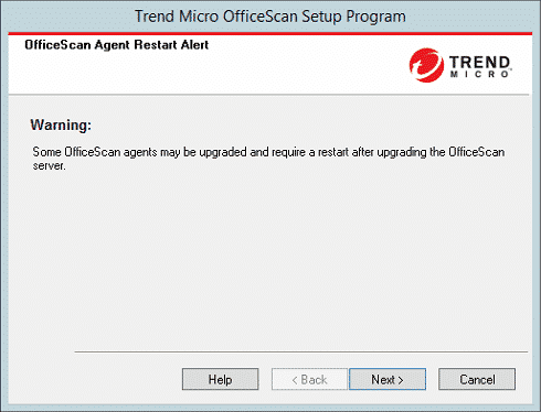 OfficeScan XG Restart Alert