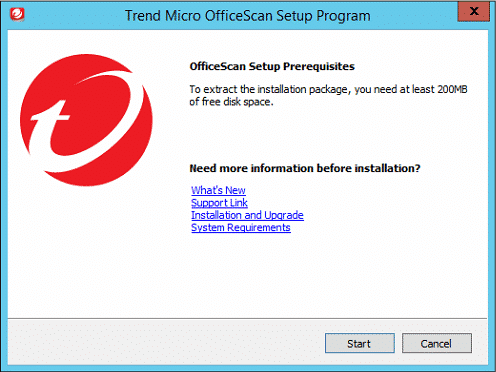 OfficeScan XG Setup Prerequisites
