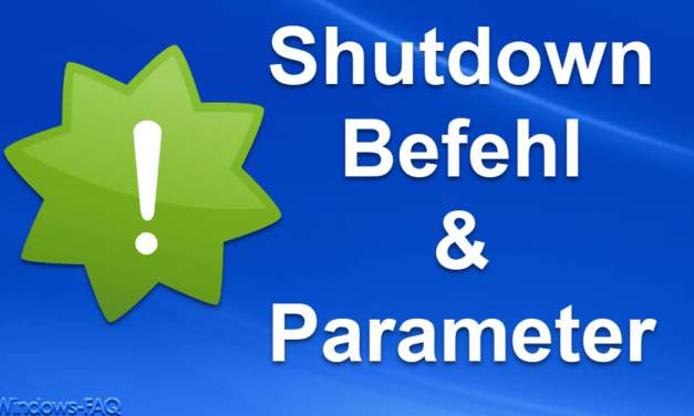 Shutdown Befehl und mögliche Parameter