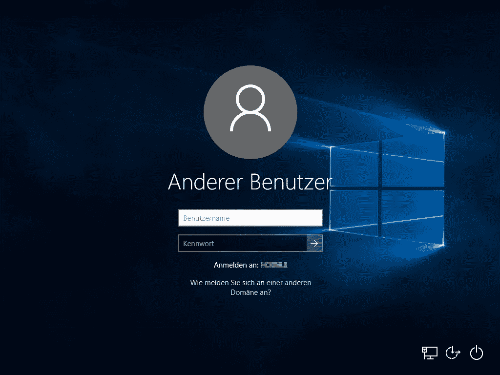 Anmeldenamen auf Windows Logon Screen nicht anzeigen