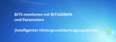 BITS monitoren mit BITSADMIN und Parametern (Intelligenter Hintergrundübertragungsdienst)
