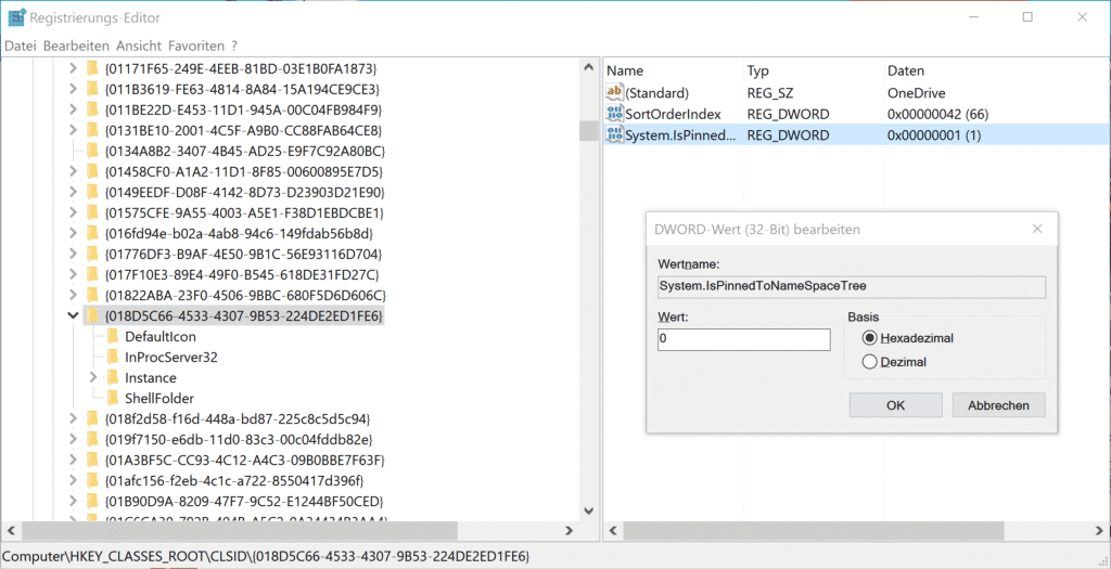onedrive-aus-windows-explorer-entfernen-registry