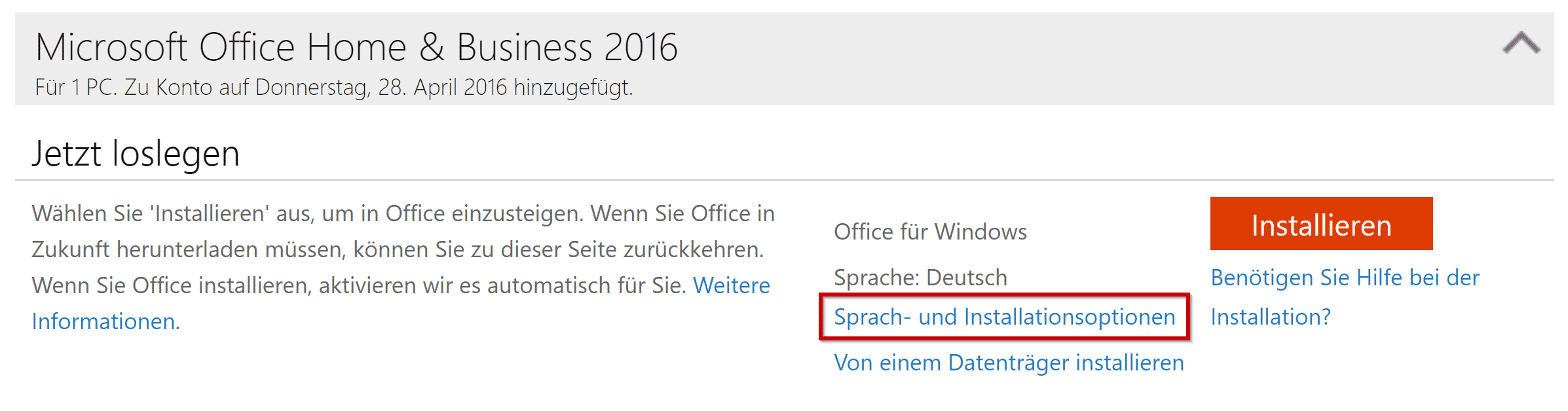 office-home-business-sprach-und-installationsoptionen