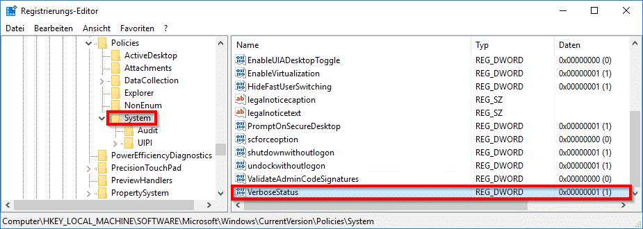 registry-verbosestatus