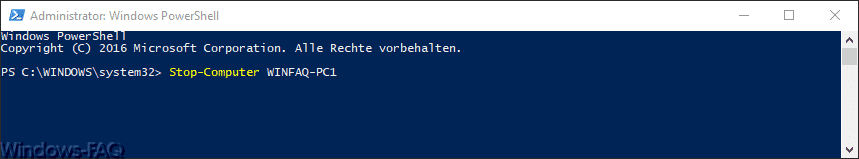 Stop-Computer COMPUTERNAME