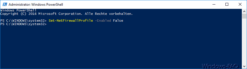 Set-NetFirewallProfile -Enabled False
