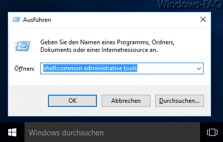 shell:common administrative tools