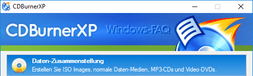 CDBurnerXP DatenZusammenfassung