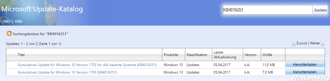 Microsoft Update Katalog