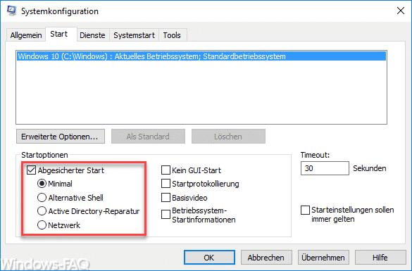 Windows 10 im abgesicherten Modus starten